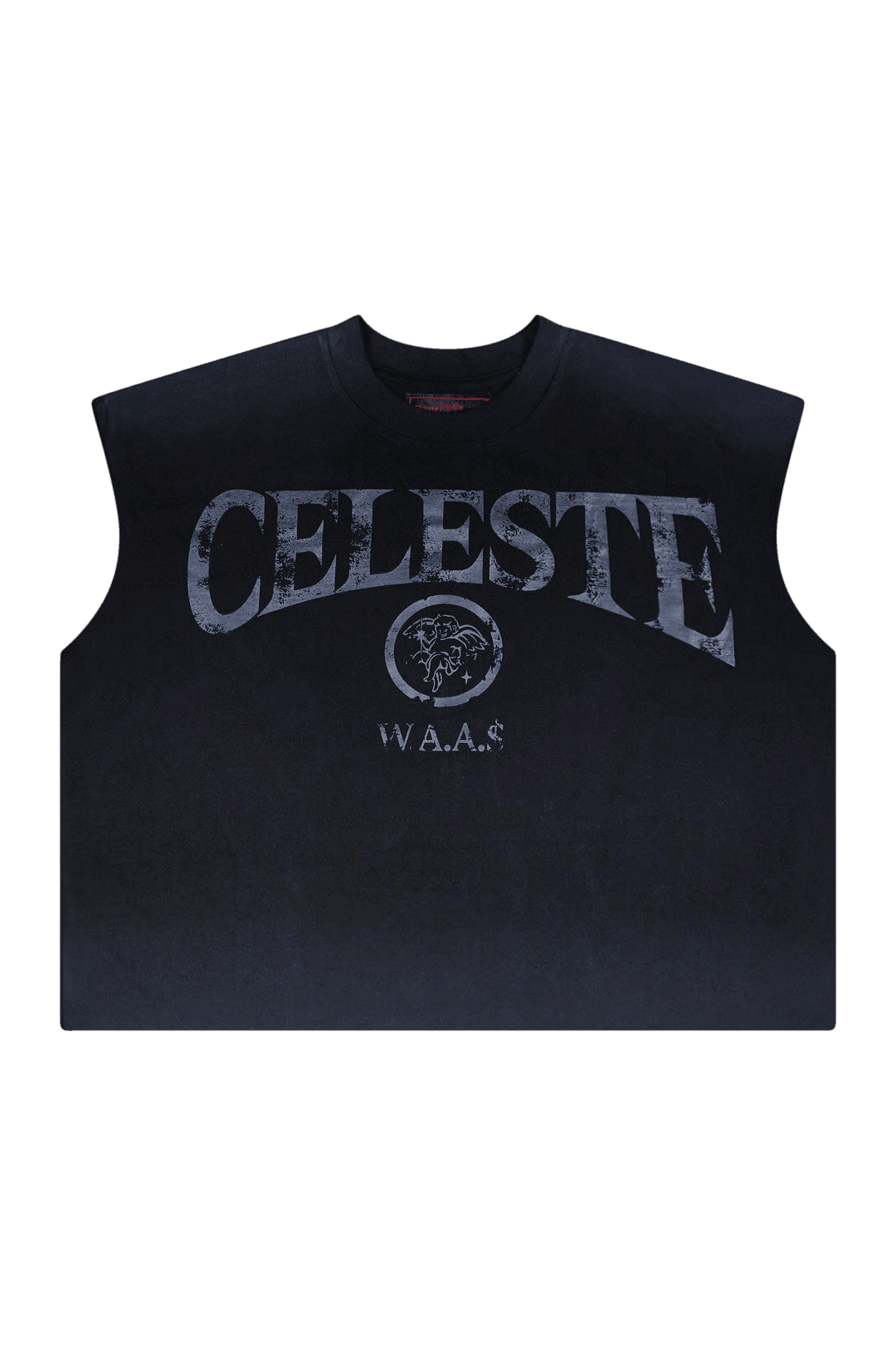 STELLAR BLACK/ DARK GREY CROPPED TANK - CELESTE SPORTSSS