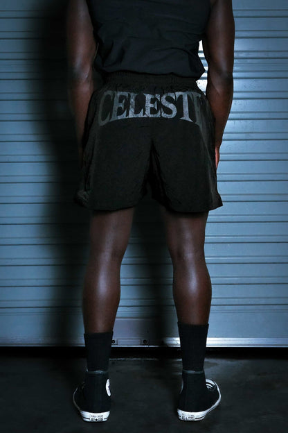 STELLAR BLACK/ DARK GREY SHORTS - CELESTE SPORTSSS