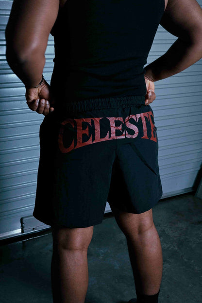STELLAR BLACK/RED SHORTS - CELESTE SPORTSSS