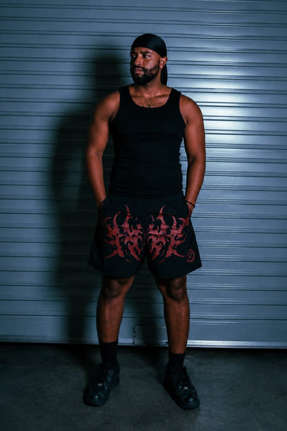 STELLAR BLACK/RED SHORTS - CELESTE SPORTSSS