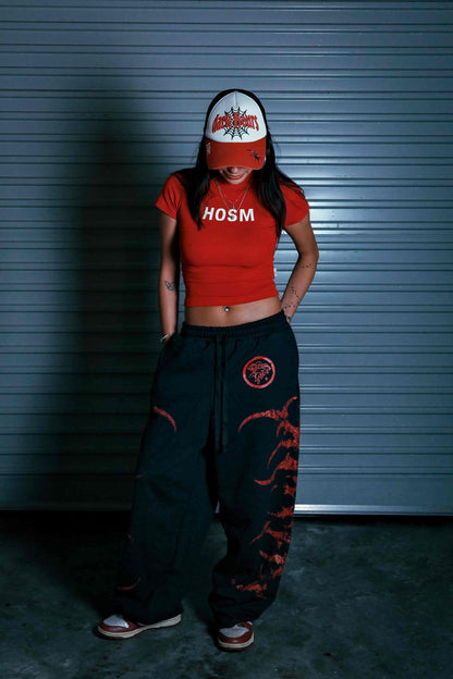 STELLAR BLACK/RED SWEATPANTS - CELESTE SPORTSSS