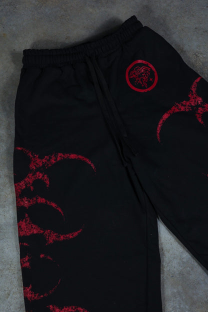 STELLAR BLACK/RED SWEATPANTS - CELESTE SPORTSSS