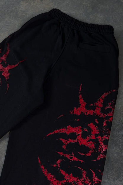 STELLAR BLACK/RED SWEATPANTS - CELESTE SPORTSSS