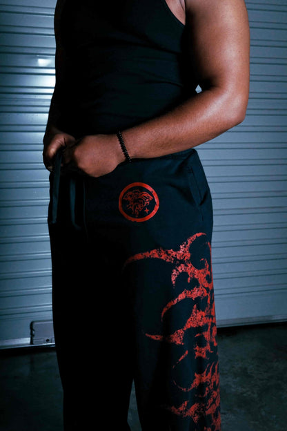 STELLAR BLACK/RED SWEATPANTS - CELESTE SPORTSSS