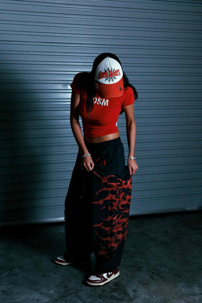 STELLAR BLACK/RED SWEATPANTS - CELESTE SPORTSSS