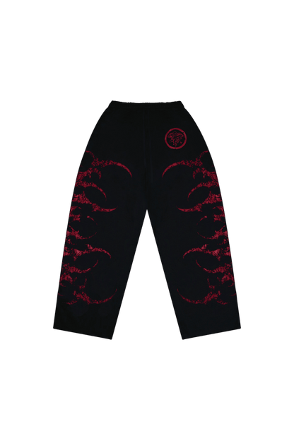 STELLAR BLACK/RED SWEATPANTS - CELESTE SPORTSSS