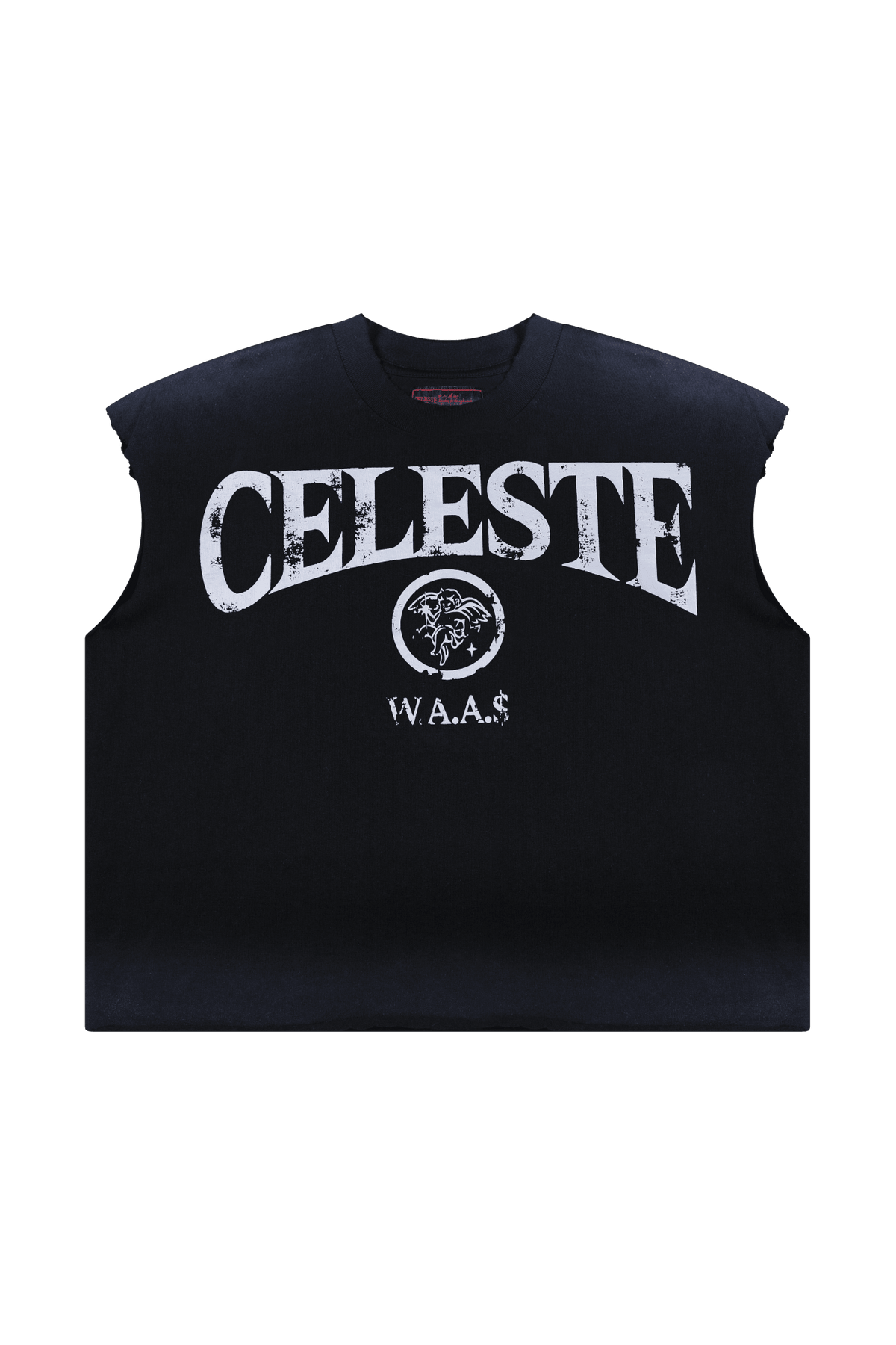 STELLAR BLACK/WHITE CROPPED TANK - CELESTE SPORTSSS