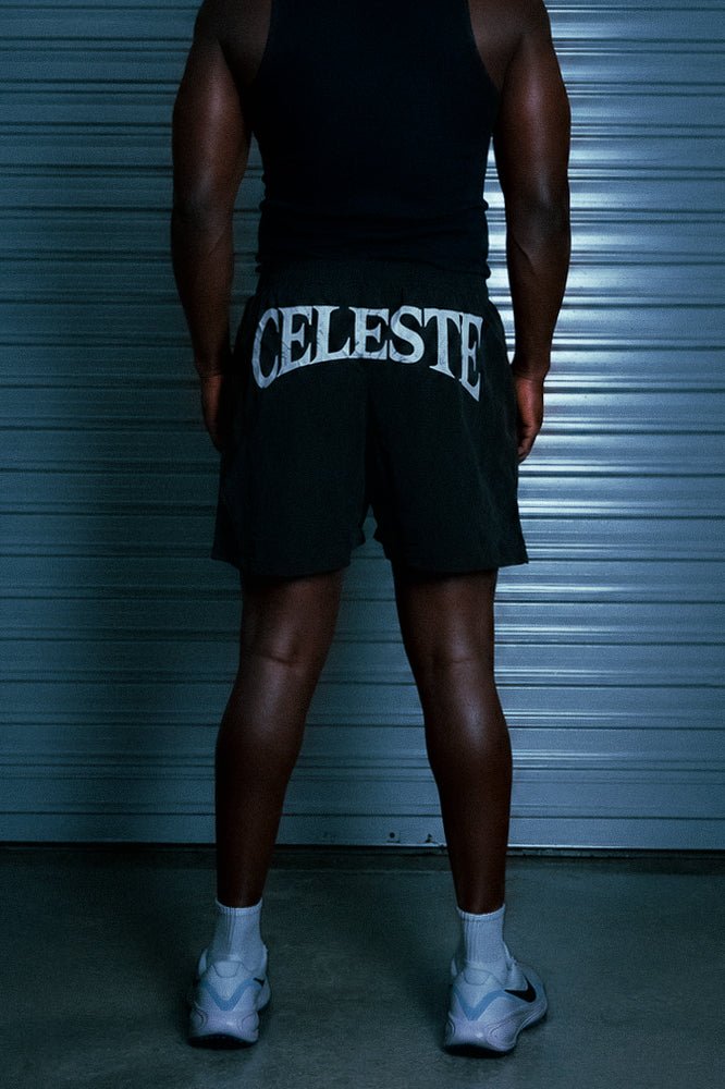STELLAR BLACK/WHITE SHORTS - CELESTE SPORTSSS