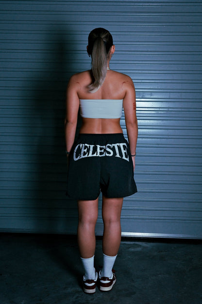 STELLAR BLACK/WHITE SHORTS - CELESTE SPORTSSS