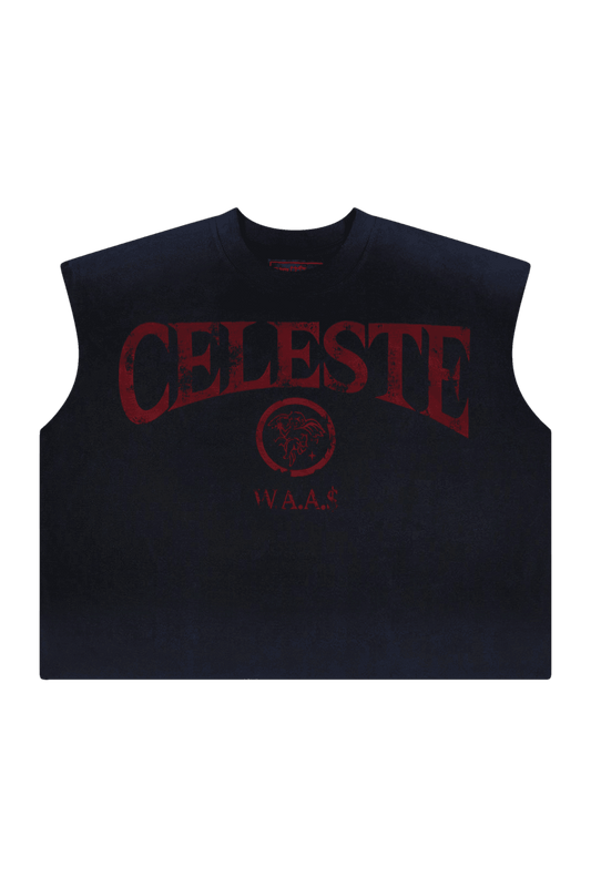 STELLAR CROPPRED RED TANK - CELESTE SPORTSSS