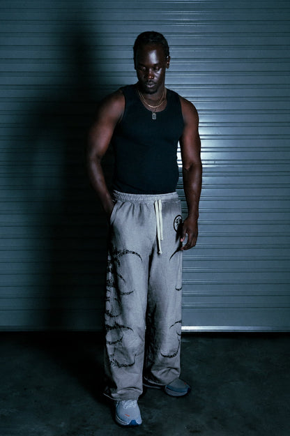 STELLAR GREY/BLACK SWEATPANTS - CELESTE SPORTSSS